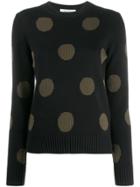 Max Mara Large Polka-dot Knit Sweater - Blue