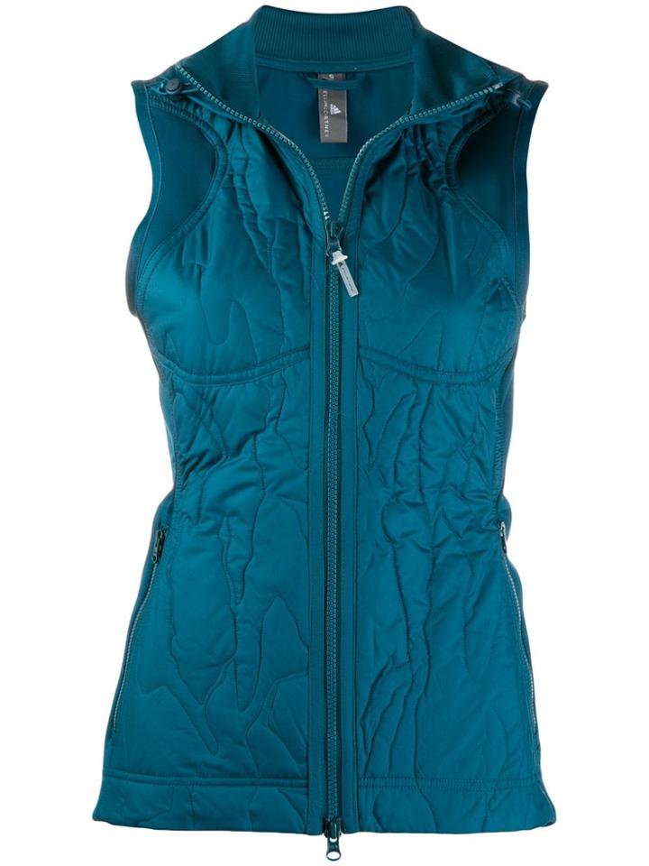 Adidas By Stella Mcmartney Quilted Performance Gilet - Blue