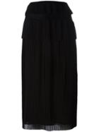 Iro Pleated Midi Skirt, Women's, Size: 40, Black, Polyester