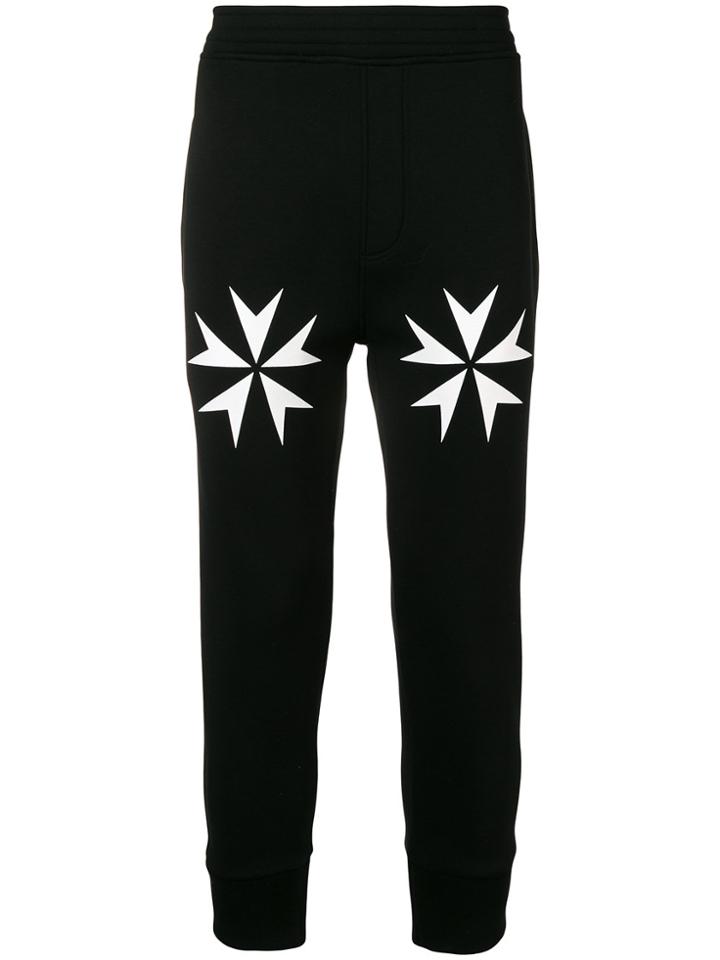 Neil Barrett Star Print Trousers - Black