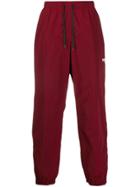 Msgm Logo Print Track Trousers - Red