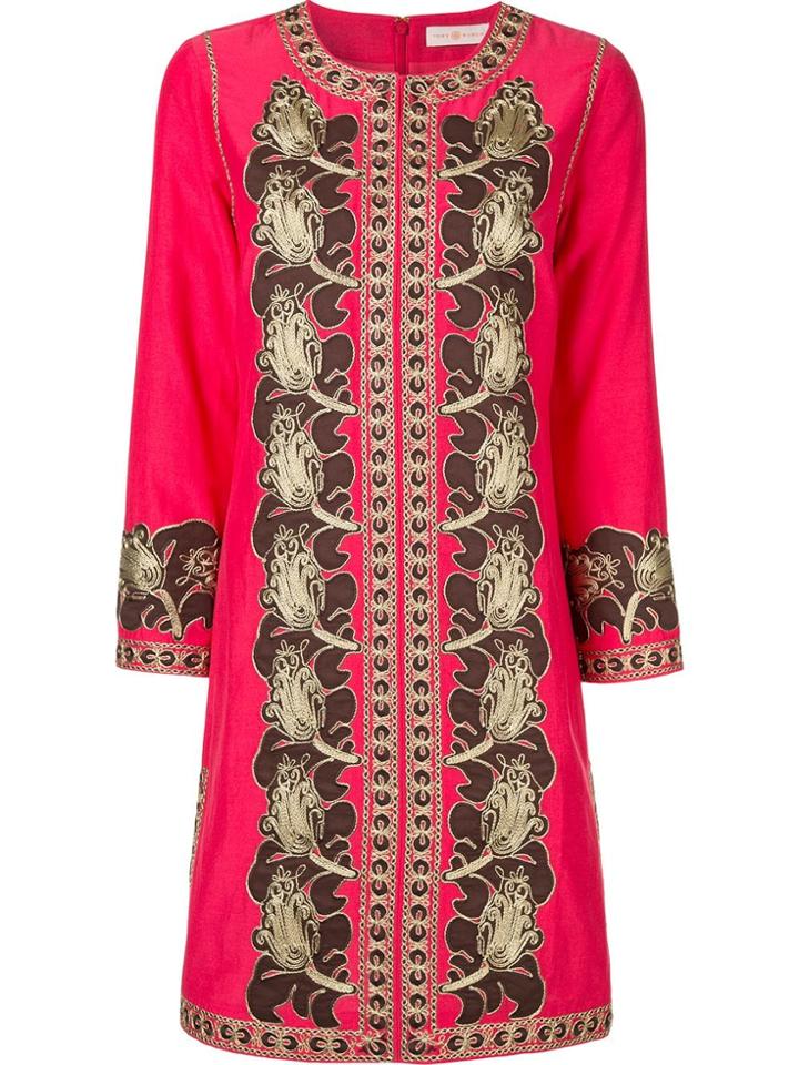 Tory Burch Embroidered Midi Caftan - Pink
