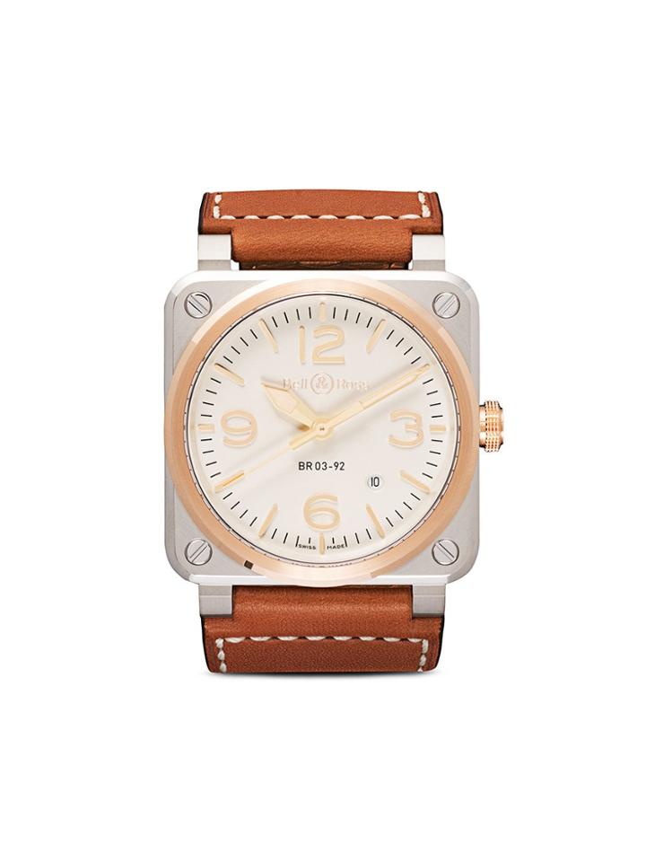 Bell & Ross Br03-92 Steel And Rose Gold 42mm - Brown