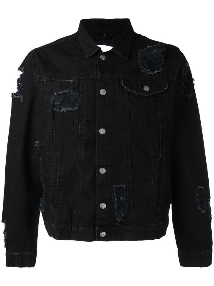 Misbhv Ripped Detailing Jacket, Adult Unisex, Size: Large, Black, Cotton