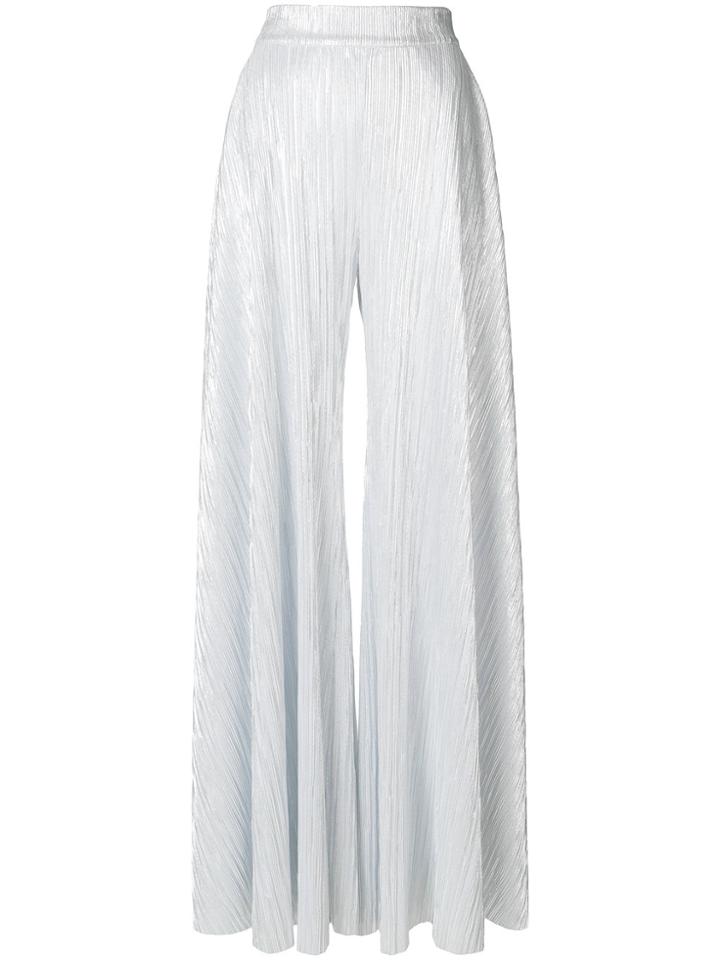 Palomo Spain Micro-pleated Trousers - Metallic