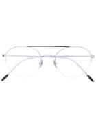 Giorgio Armani - Round Frame Glasses - Unisex - Metal (other) - 51, Grey, Metal (other)
