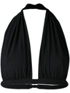 Gathered Bikini Top - Women - Polyester - S, Black, Polyester, Norma Kamali
