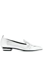 Nicholas Kirkwood Metallic Loafers - Silver