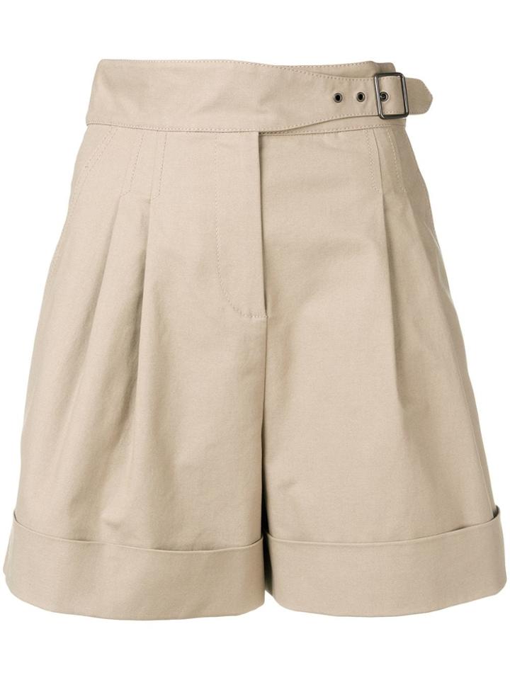 Paule Ka Adjustable Waist Shorts - Brown