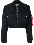 Alpha Industries Cropped Bomber Jacket - Black