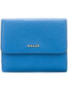 Bally Logo Plaque Mini Wallet - Blue