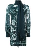 Emanuel Ungaro Floral Print Dress, Women's, Size: 42, Green, Silk/polyester