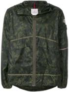 Moncler Camouflage Logo Print Hooded Jacket - Green