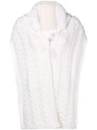 Max Mara Knitted Fur Gilet - White
