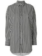 Iro - Striped Long-sleeved Shirt - Women - Cotton - 34, Black, Cotton