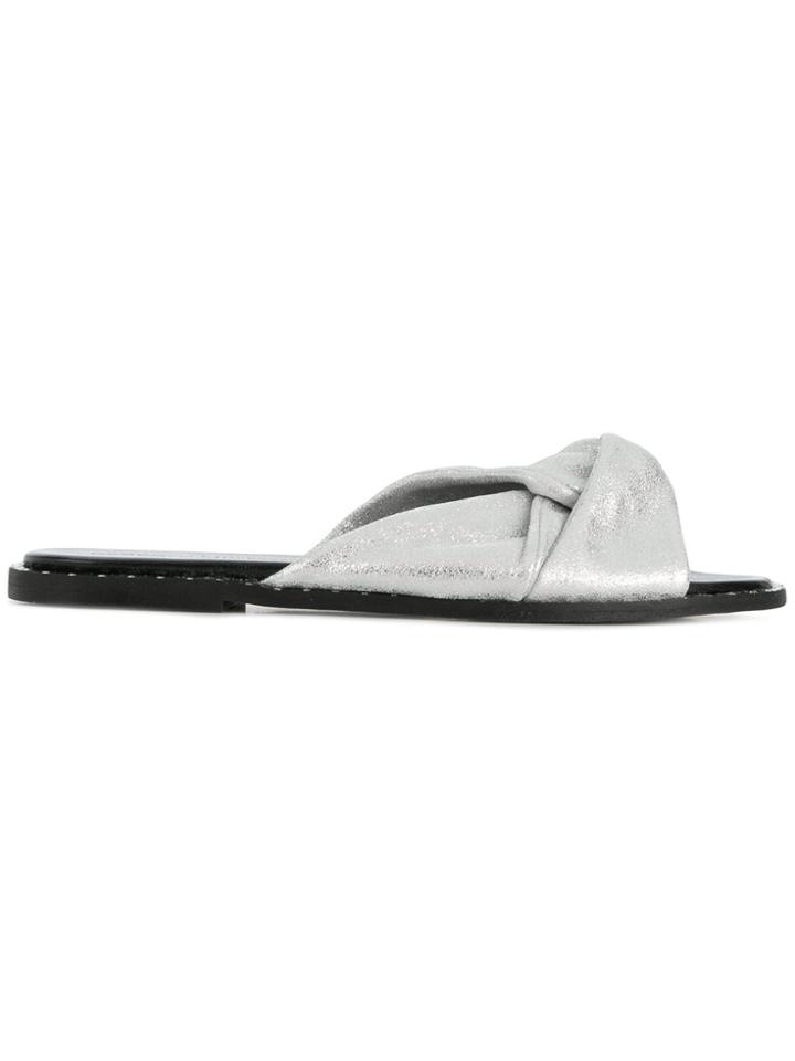 Rebecca Minkoff Knot Slides - Metallic