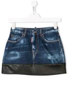 Dsquared2 Kids Teen Paneled Skirt - Blue