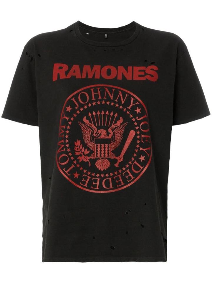 R13 Ramones Boy Cotton Short-sleeved T-shirt - Black