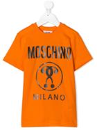 Moschino Kids Teen Printed Logo T-shirt - Yellow & Orange