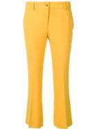 Alberto Biani Creased Cropped Trousers - Yellow