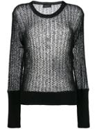 Andrea Ya'aqov Open Knit Jumper - Black