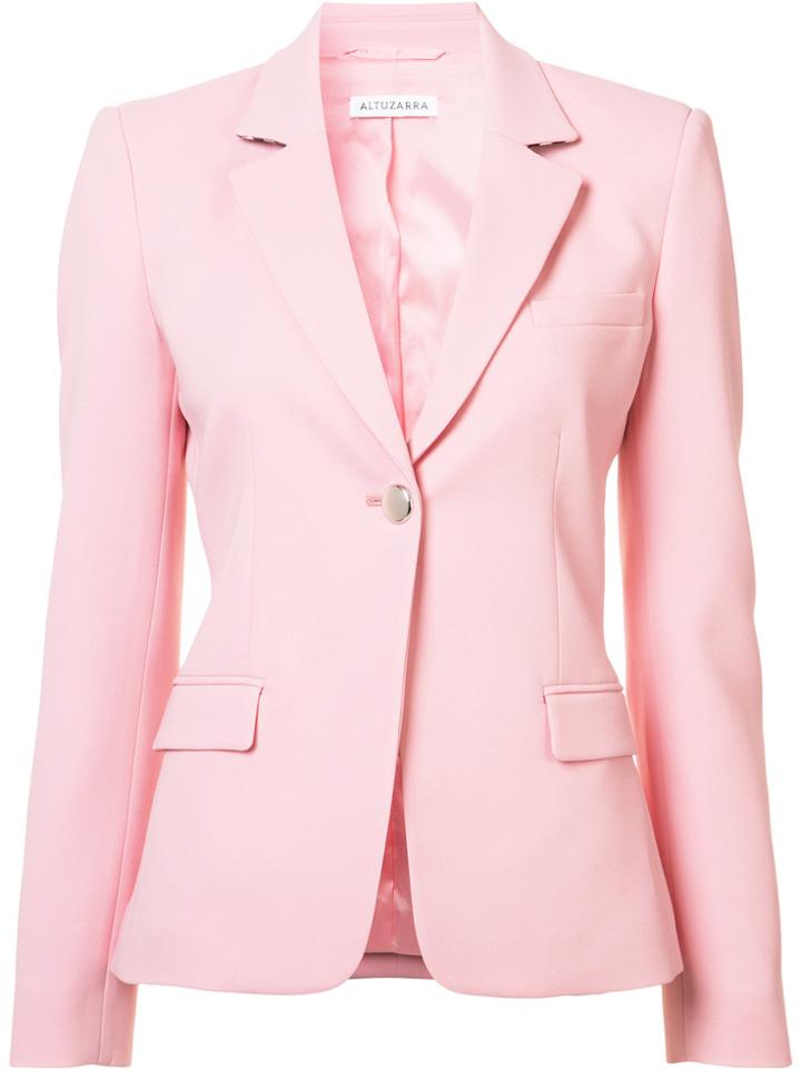 Altuzarra One Button Blazer - Pink & Purple