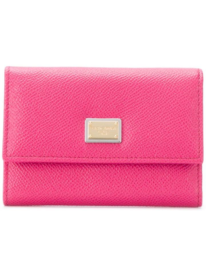 Dolce & Gabbana Foldover-top Logo Wallet - Pink