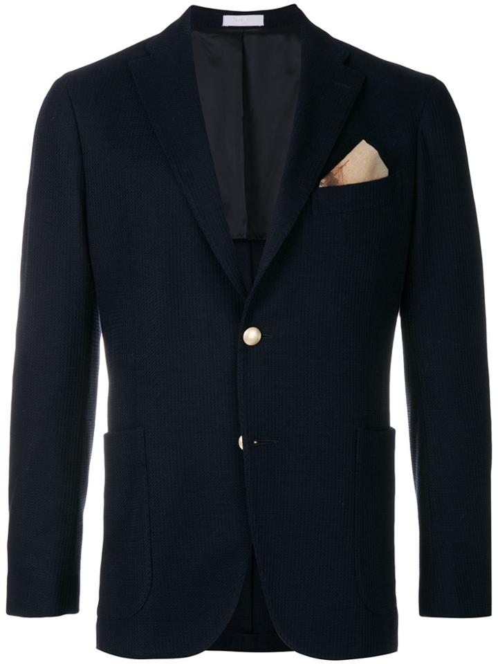 Boglioli Scarf Pocket Blazer - Blue