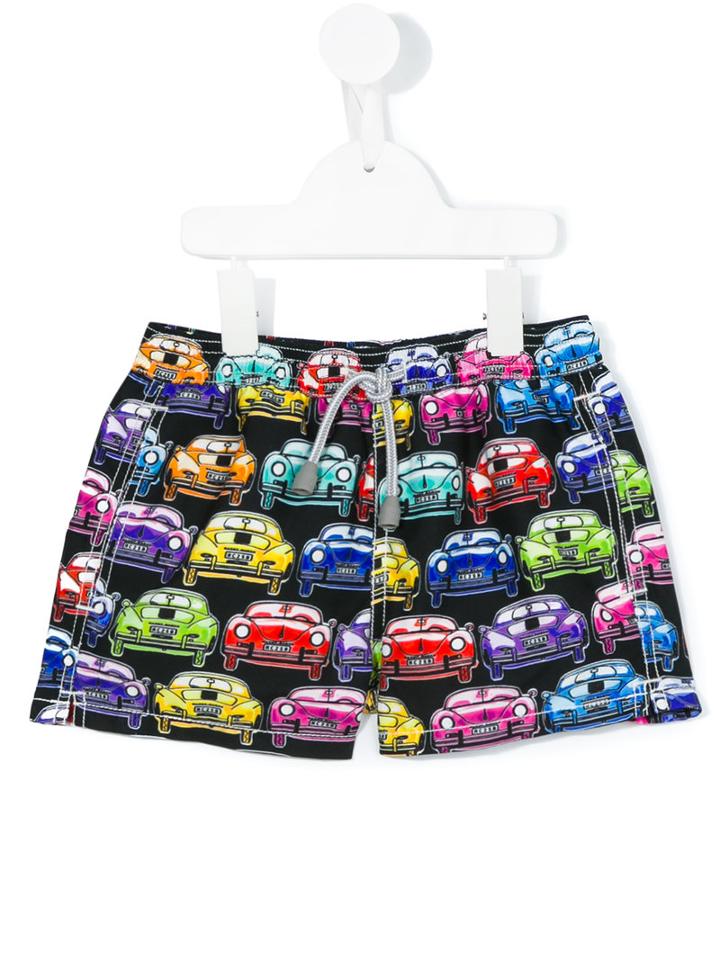 Mc2 Saint Barth Kids - Car Print Swim Shorts - Kids - Polyamide/polyester/spandex/elastane - 4 Yrs, Toddler Boy's, Blue