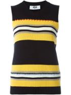 Msgm Striped Knitted Tank Top