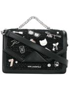 Karl Lagerfeld Klassik Pins Shoulder Bag - Black