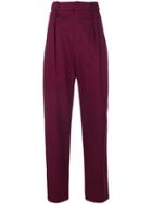 Cédric Charlier High-waisted Trousers - Red