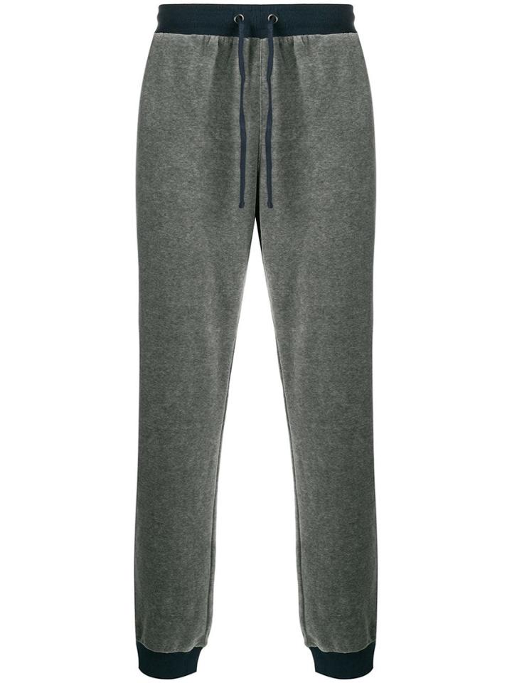 Emporio Armani Embroidered Logo Track Pants - Grey