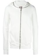 Rick Owens Drkshdw Classic Zipped Hoodie, Men's, Size: Small, White, Cotton
