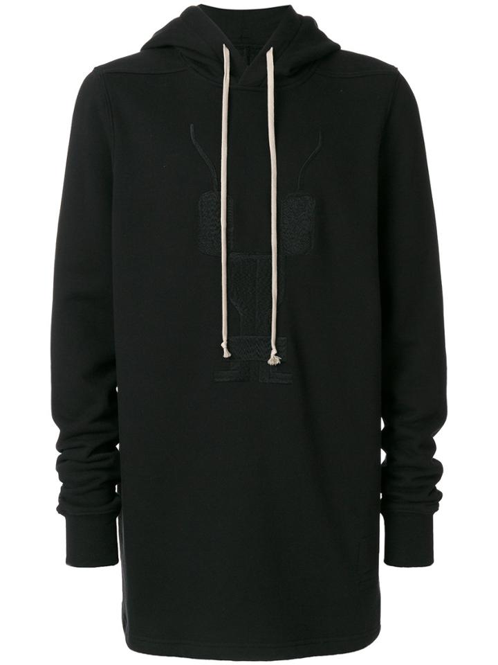 Rick Owens Drkshdw Embroidered Hoodie - Black