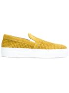 Armando Cabral Bowery Slip-on Sneakers, Men's, Size: 41, Yellow/orange, Calf Leather/rubber