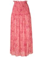 Adriana Degreas Floral Midi Skirt - Pink