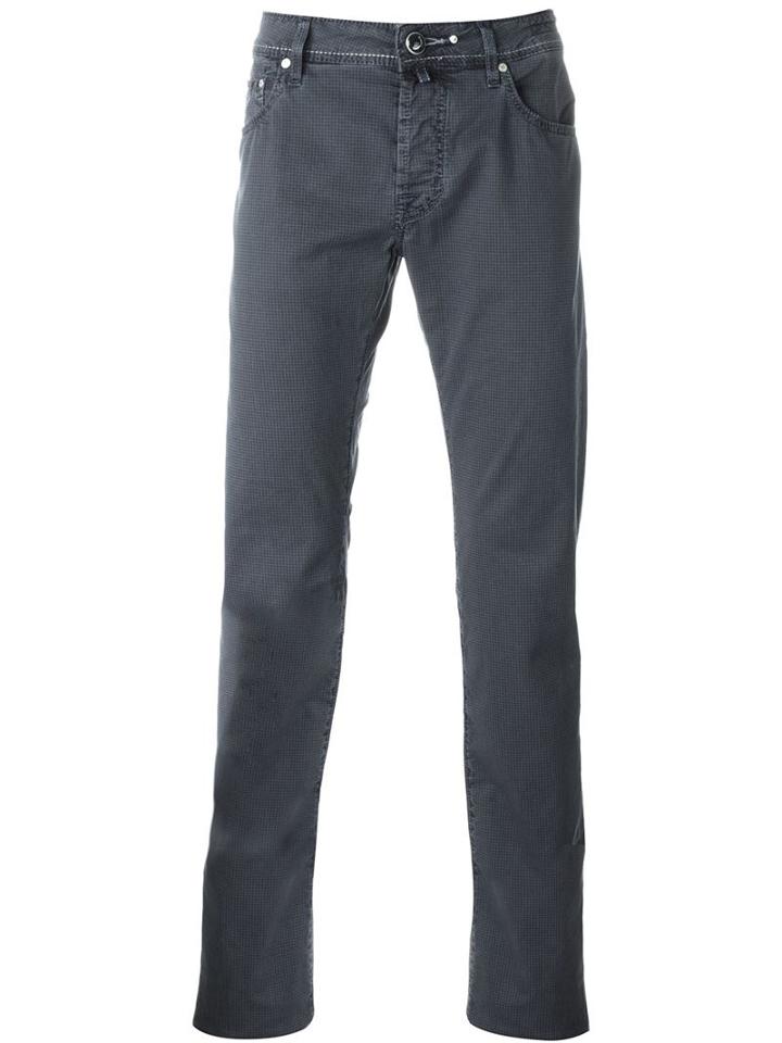 Jacob Cohen Houndstooth Pattern Trousers
