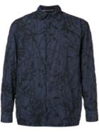 Issey Miyake Splatter Print Shirt, Men's, Size: 2, Blue, Polyester