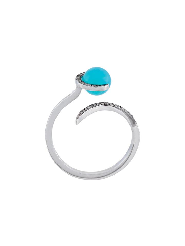 Christina Debs Chalcedony Ring - Metallic