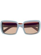 Marni Eyewear Oversized Frame Sunglasses - Blue