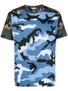 Valentino Camouflage Print T-shirt - Blue