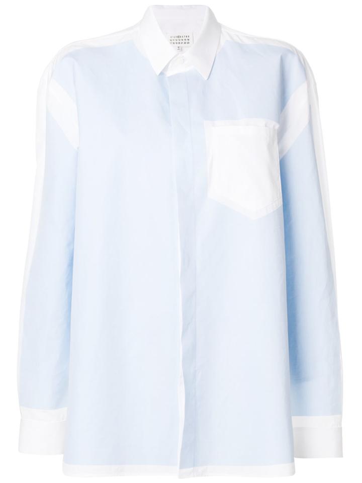 Maison Margiela Boxy Colour Contrast Shirt - White