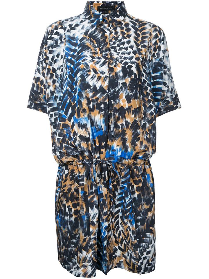 Barbara Bui - Printed Drawstring Shirt Dress - Women - Silk - 1, Silk