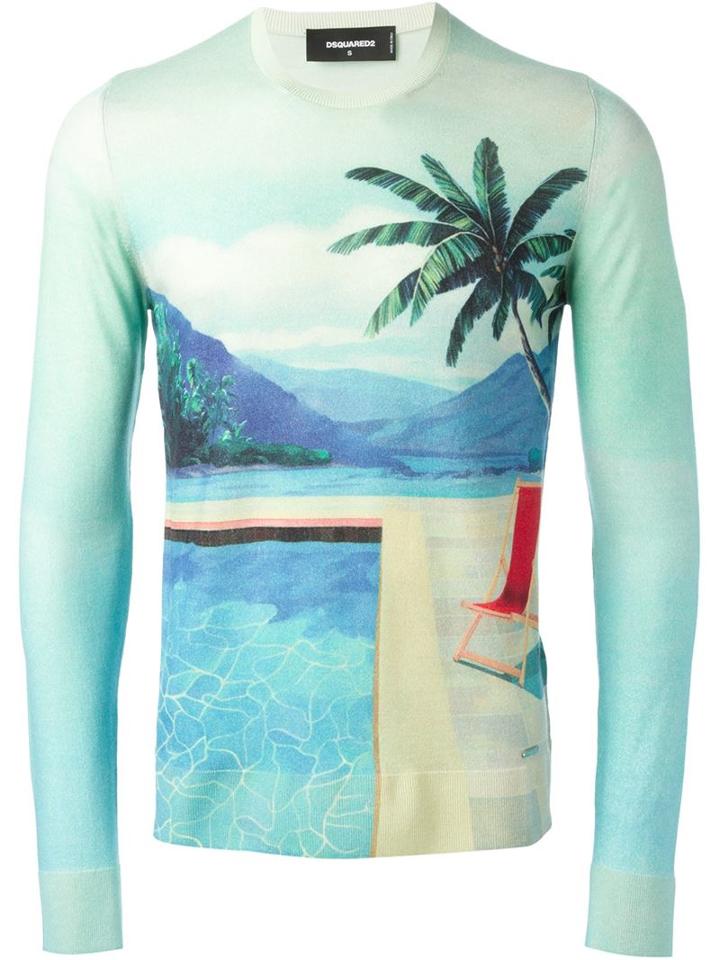 Dsquared2 Palm Tree Print Sweater
