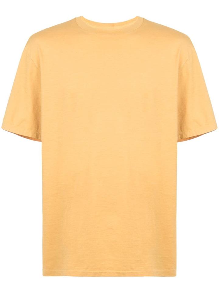 Julien David Plain Round Neck T-shirt - Yellow & Orange