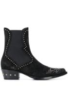 Ermanno Scervino Western Studded Boots - Black