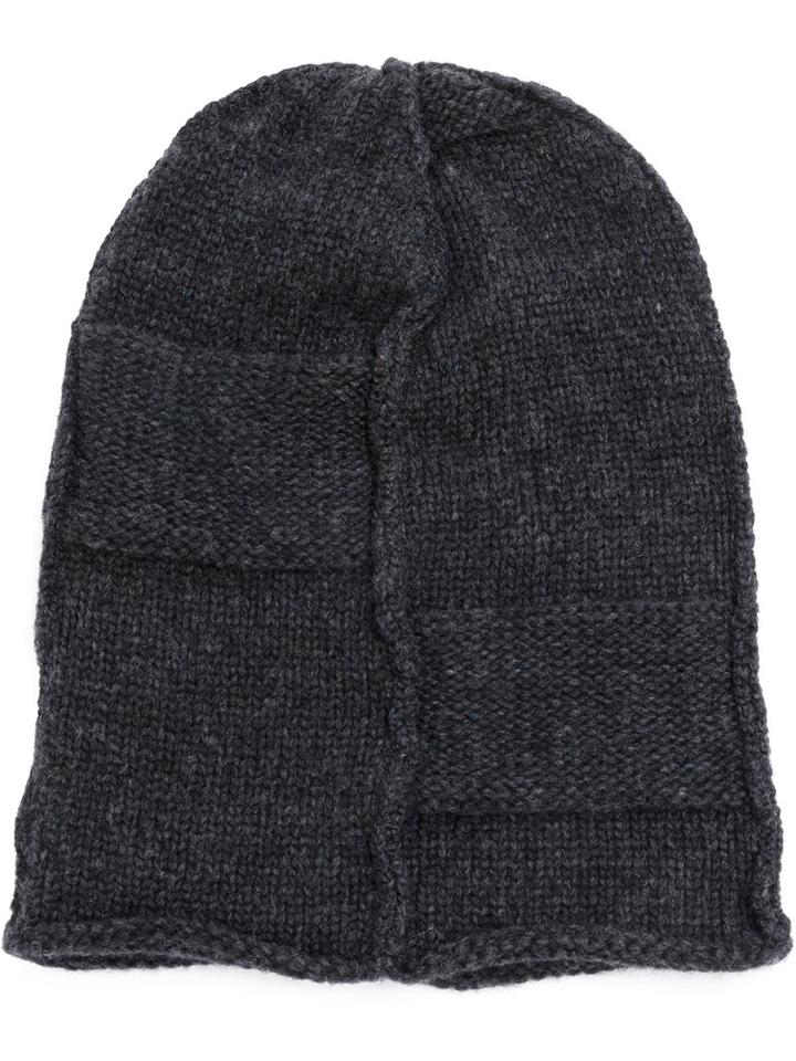 Masnada - Classic Beanie - Men - Linen/flax/cashmere/wool - One Size, Grey, Linen/flax/cashmere/wool
