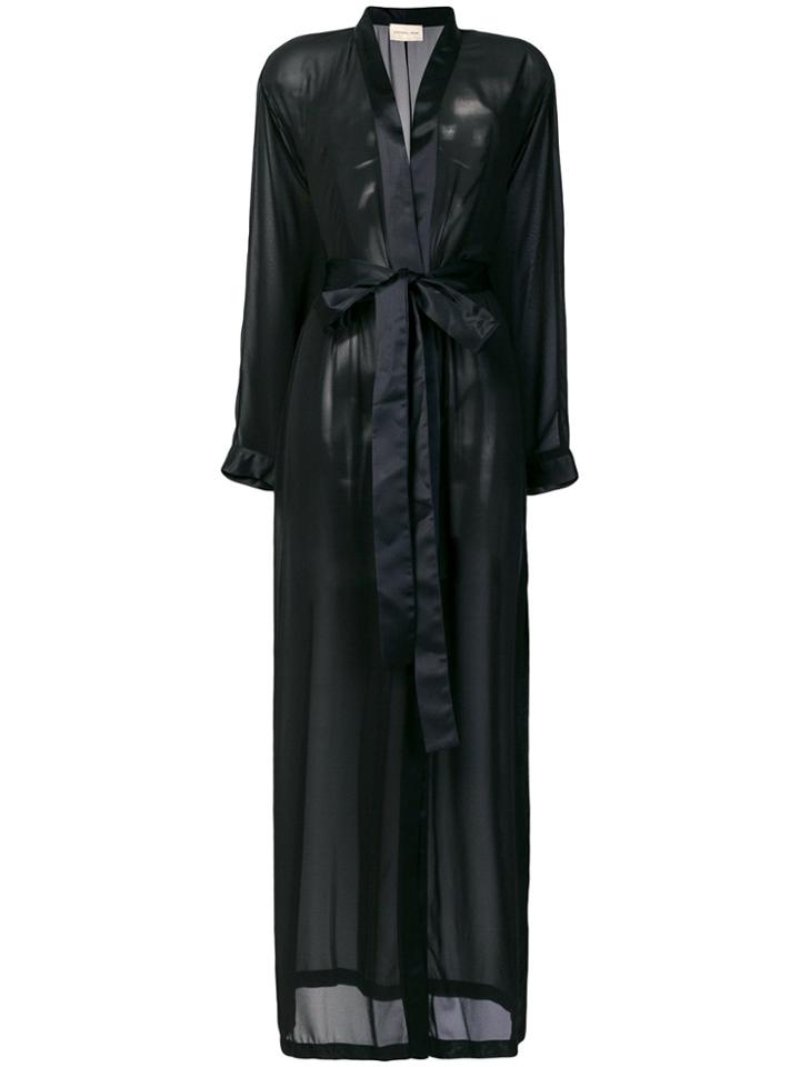 Sartorial Monk Robe Belted Dress - Black