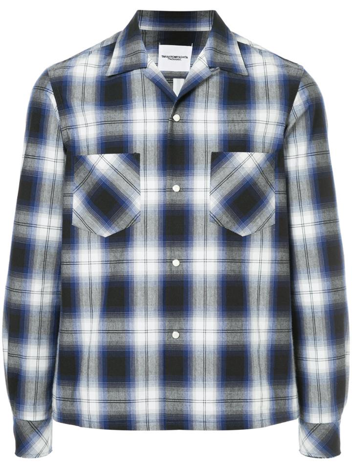 Takahiromiyashita The Soloist Double Pocket Plaid Shirt - Black